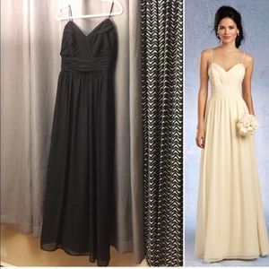 Alfred Angelo Black Strapless Gown Chiffon